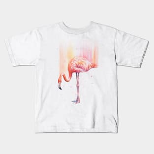 Flamingo Pink Rain Kids T-Shirt
